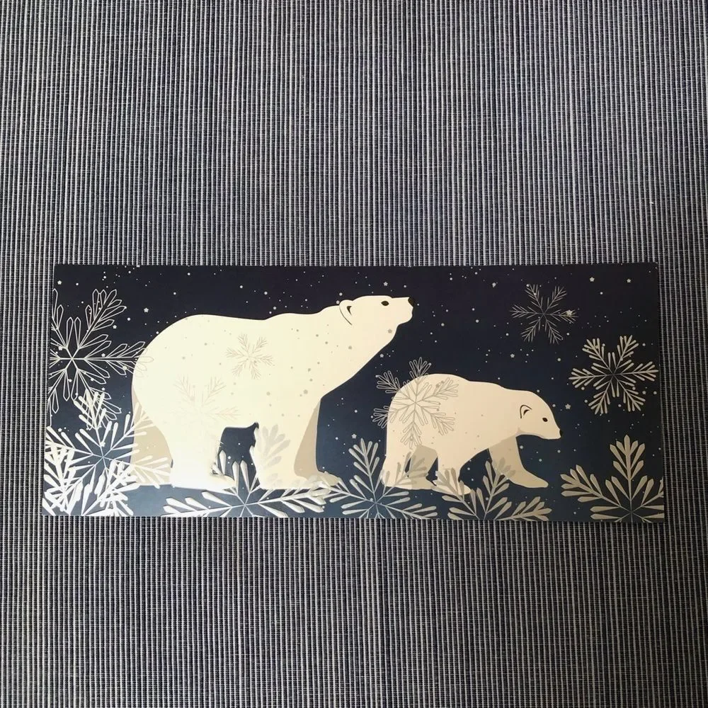 Five (5) World Wildlife Fund Christmas Cards